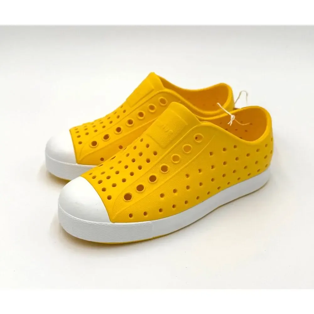 NEW! Native Jefferson Child Shoes - Crayon Yellow/Shell White - c11 (toddler 11)
